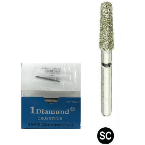 thumbnail image 2 of LANJING Dental Diamond Bur 856/018C - Round End Taper, Coarse Green, FG High Speed 2 of 2